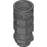 VPGRG/VPGRB, M - Reinforced Straight Connector, male plastic thread